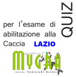 Lazio : QUIZ risolti ,  MANUALE e Appunti per esame caccia Regione Lazio